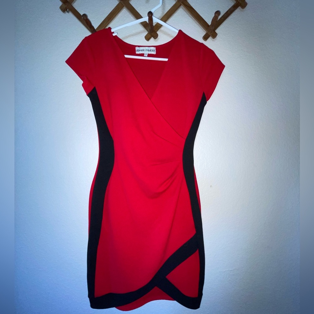 Red and Black Cocktail dress